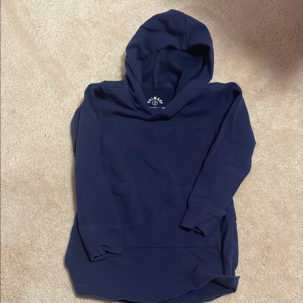 Navy Blue Knit Hoodie